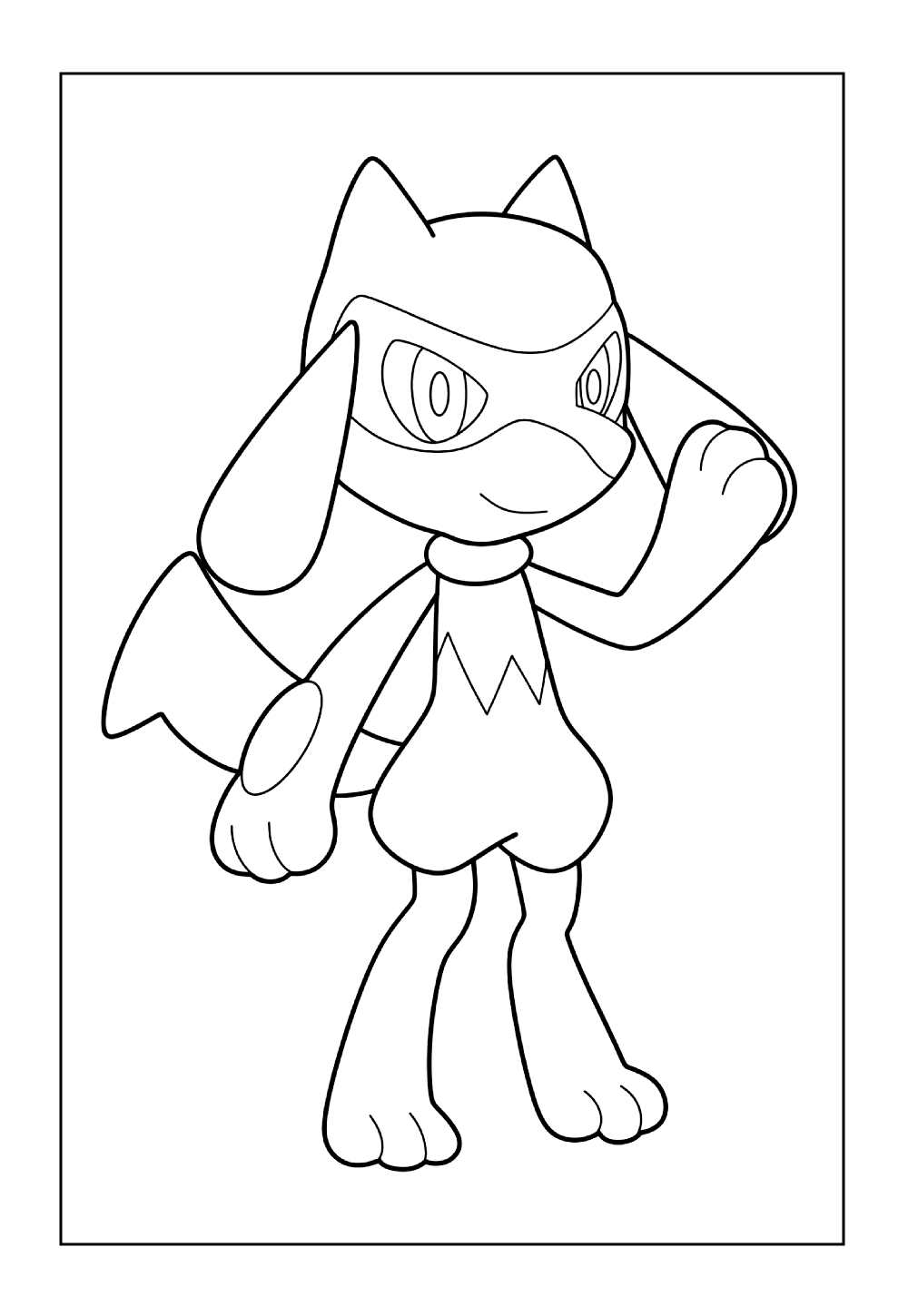 Lucario para colorir