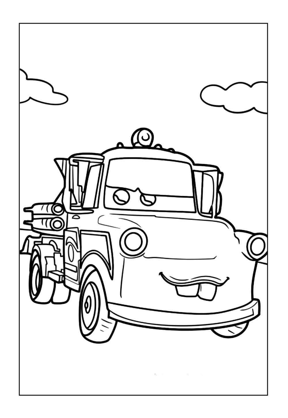 Desenhos de Mater para colorir
