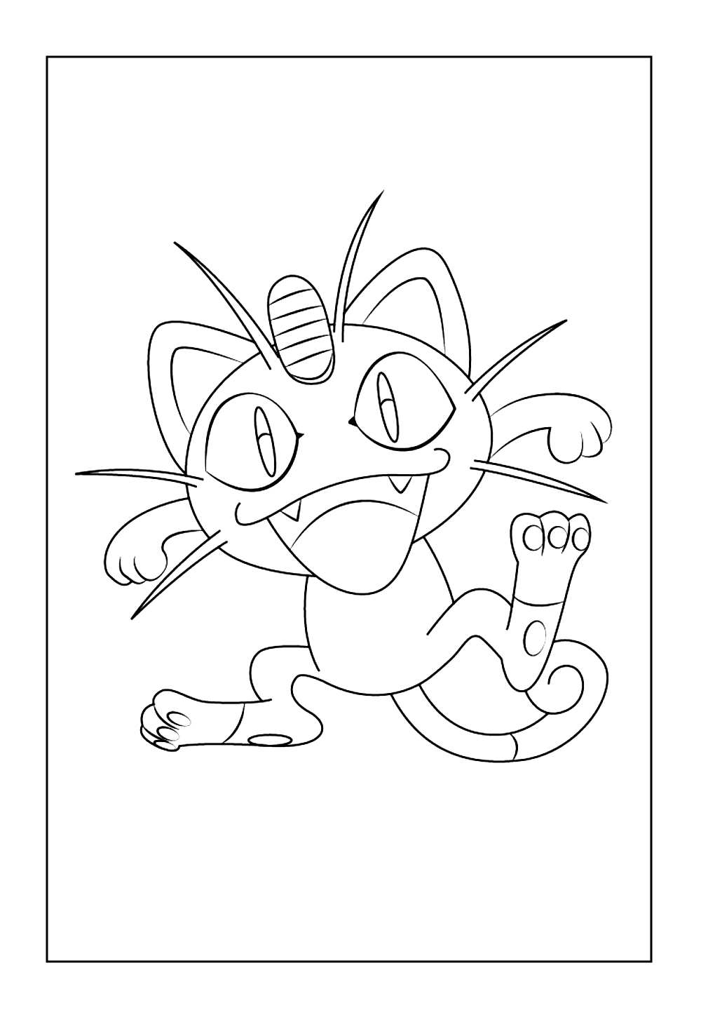 Desenho de Meowth para colorir (Pokémon)
