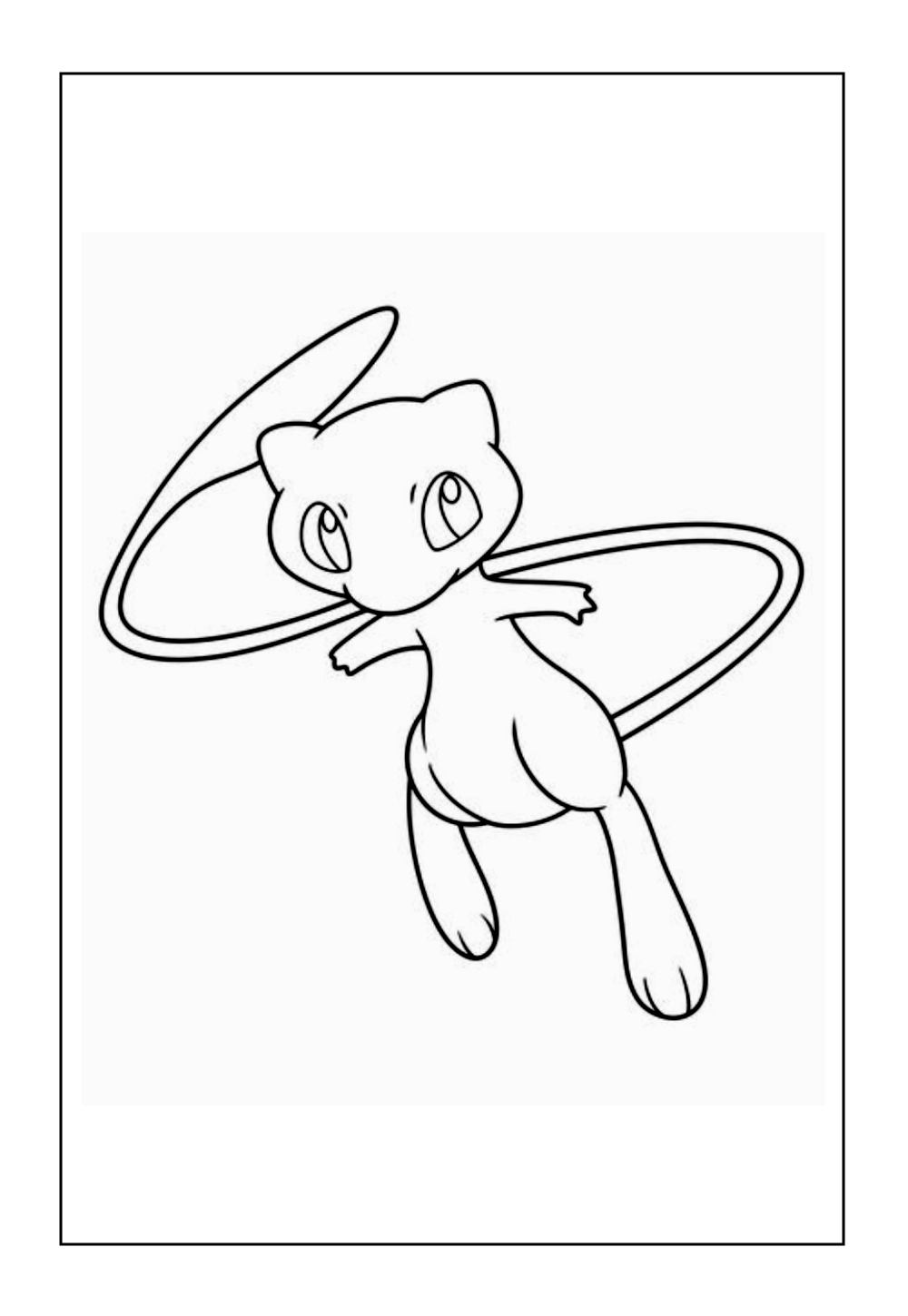 Pokémon Mewtwo para pintar