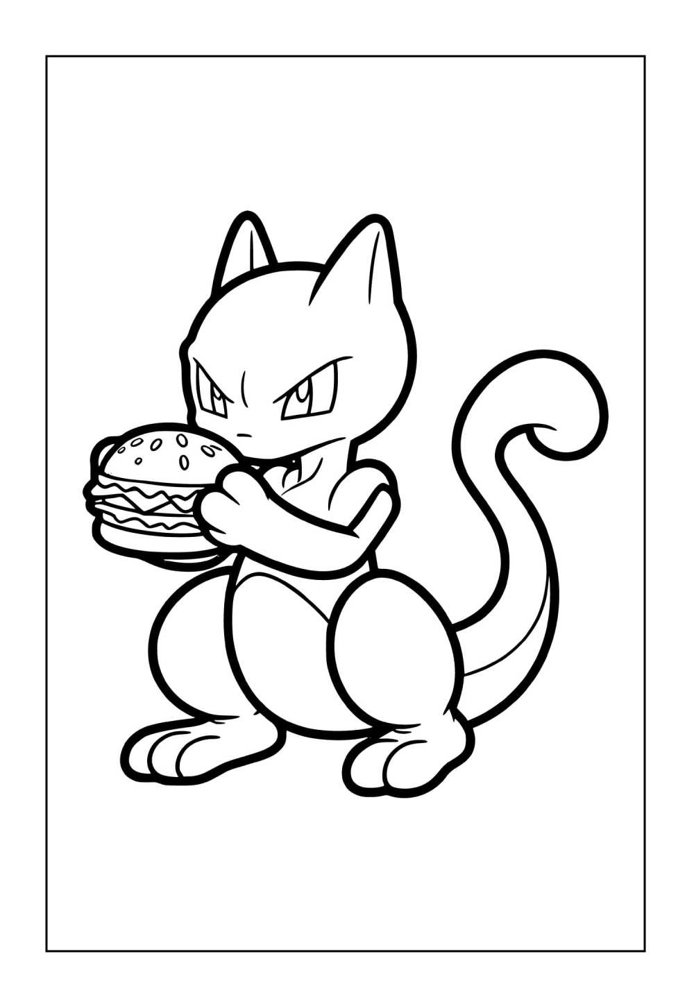 Mewtwo para colorir