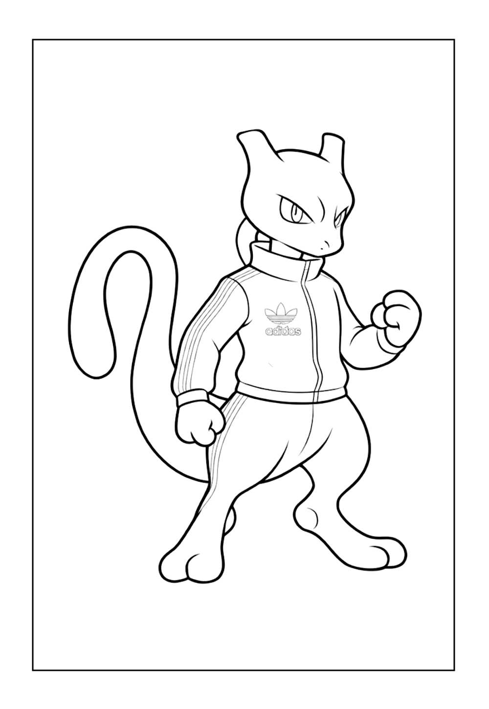 Desenho de Mewtwo para colorir