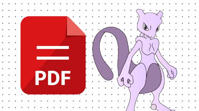 Desenhos de Mewtwo em PDF