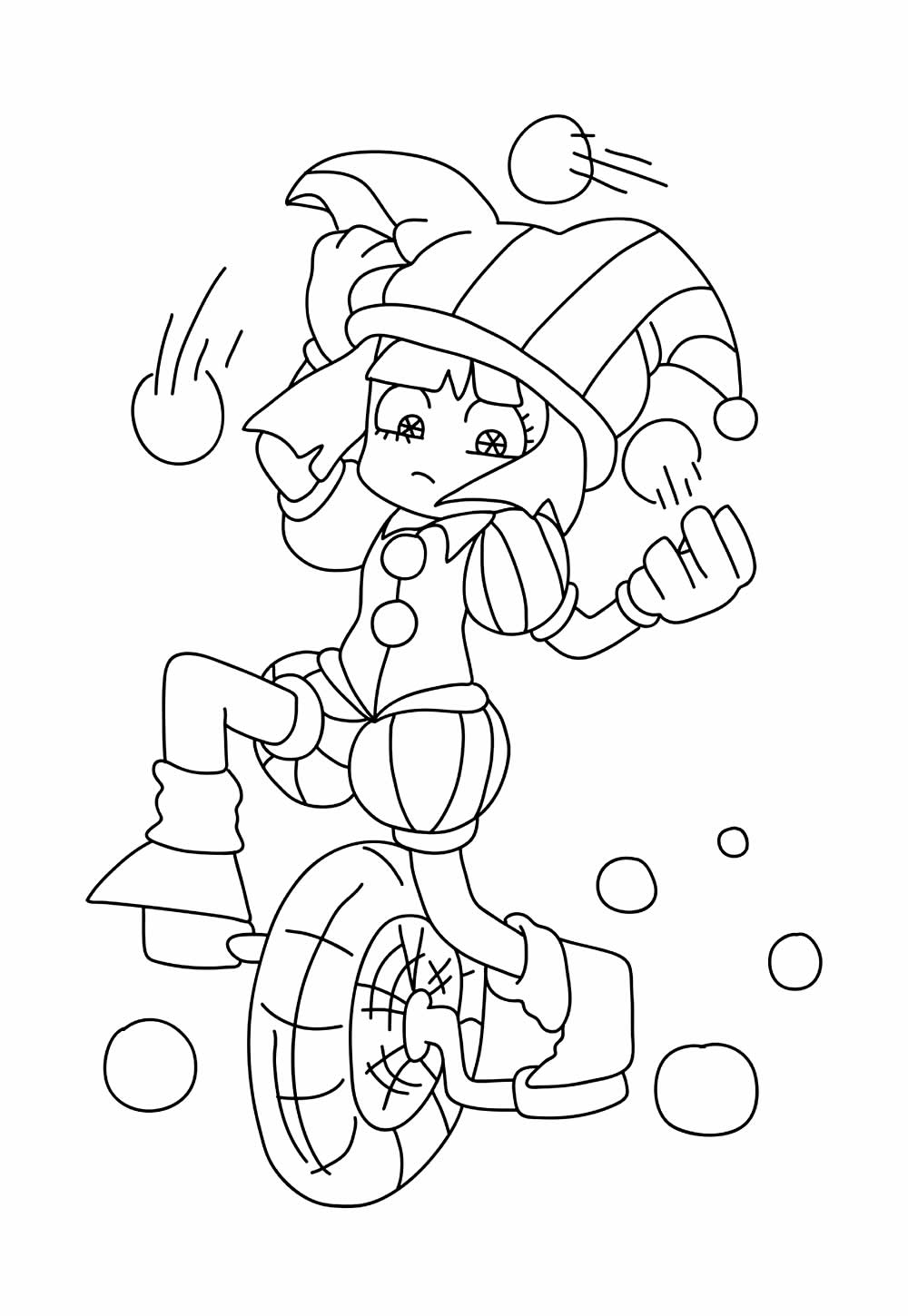 Desenho de Pomni para pintar