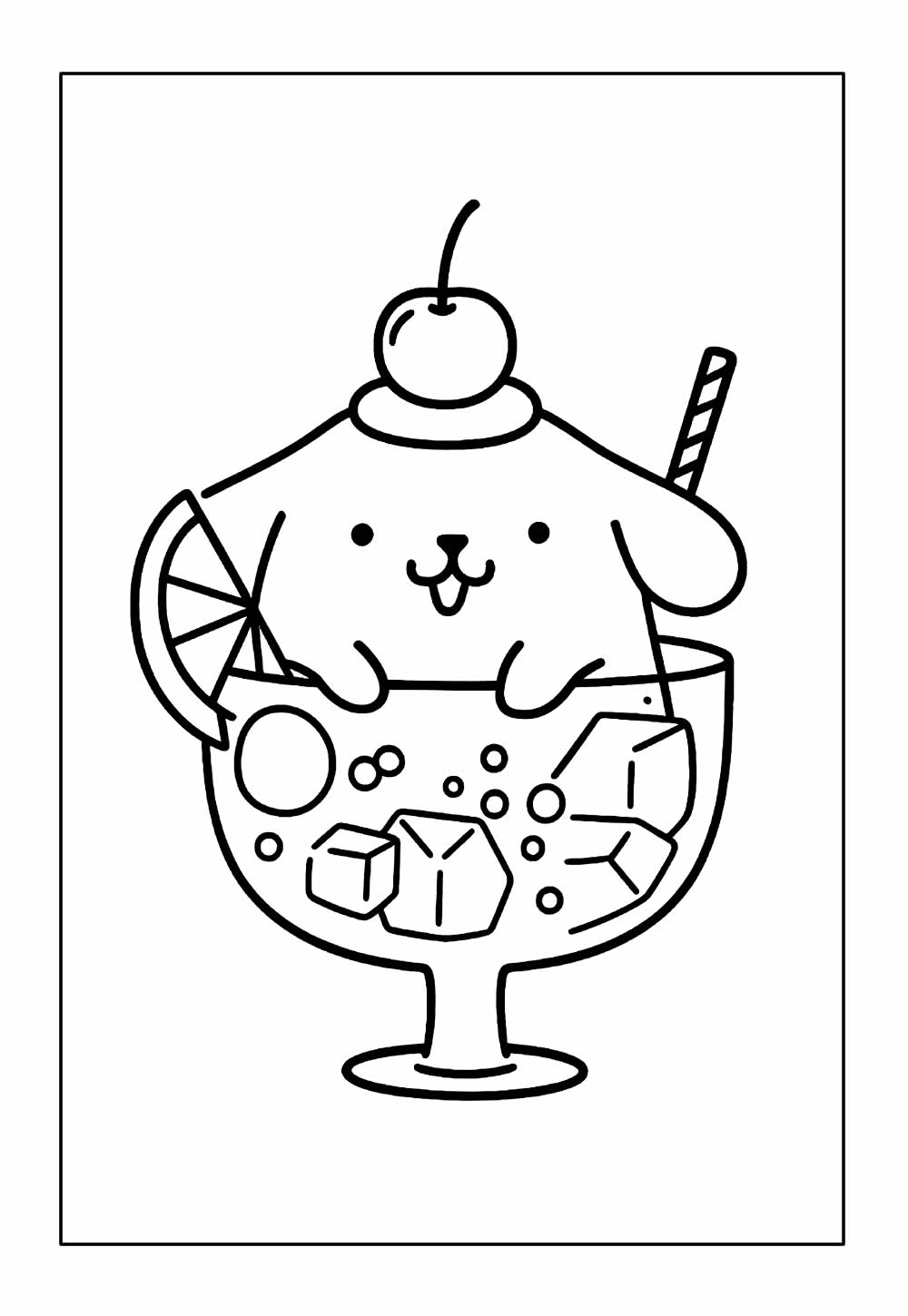 Desenho de Pompompurin para colorir