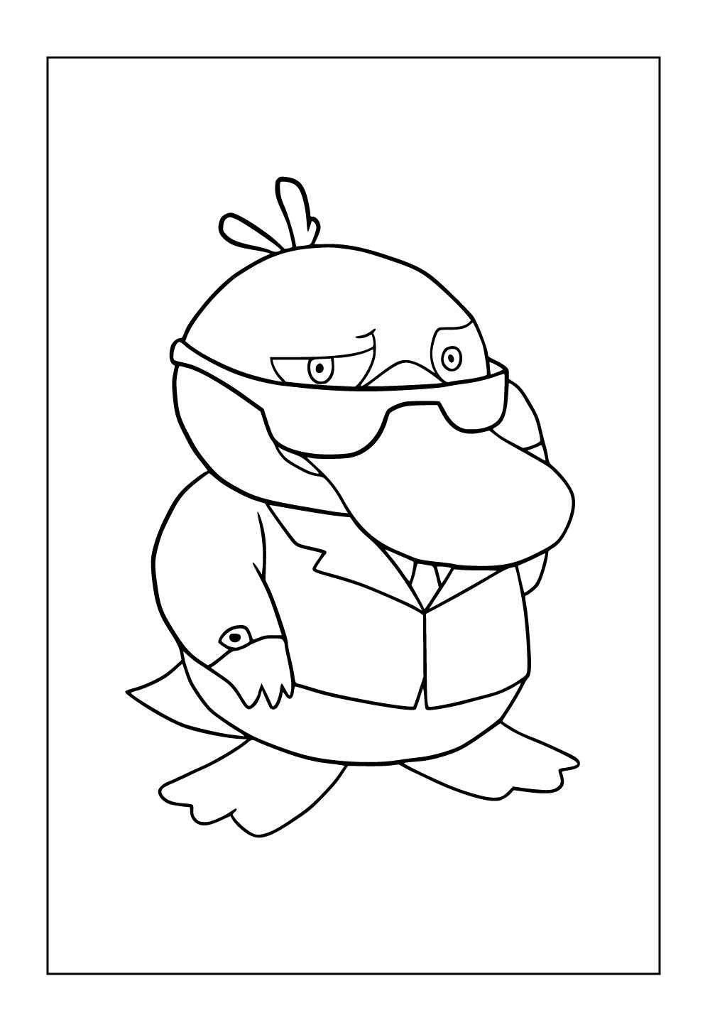 Desenho de Psyduck para pintar - Pokémon