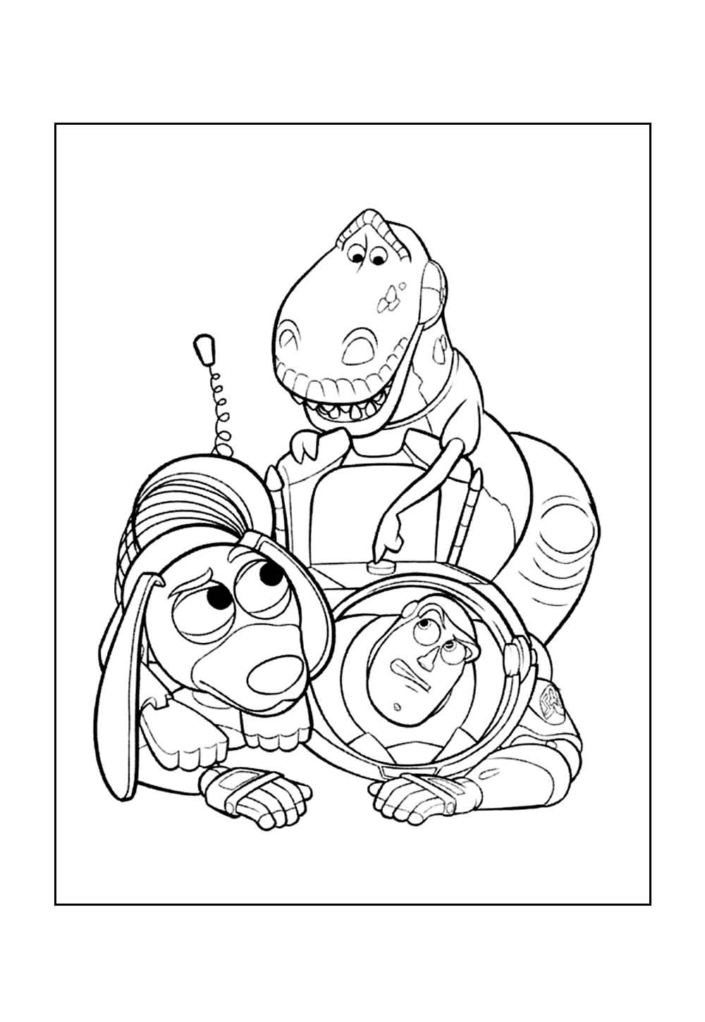Desenho do Slinky para colorir