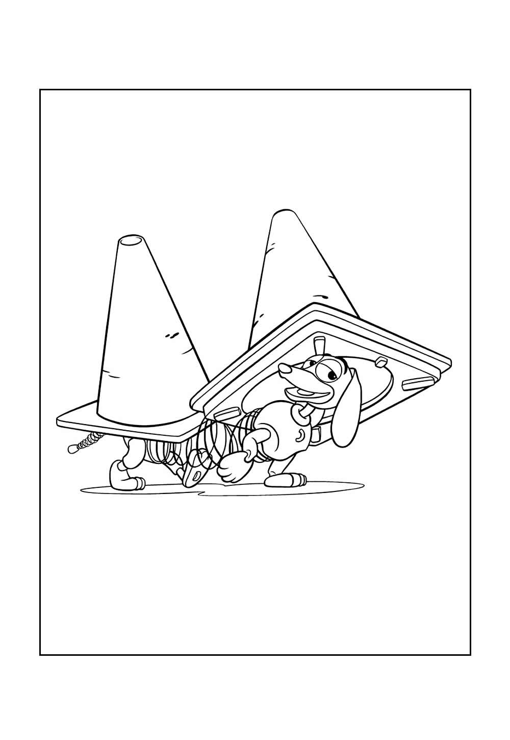 Desenho do Slinky para pintar