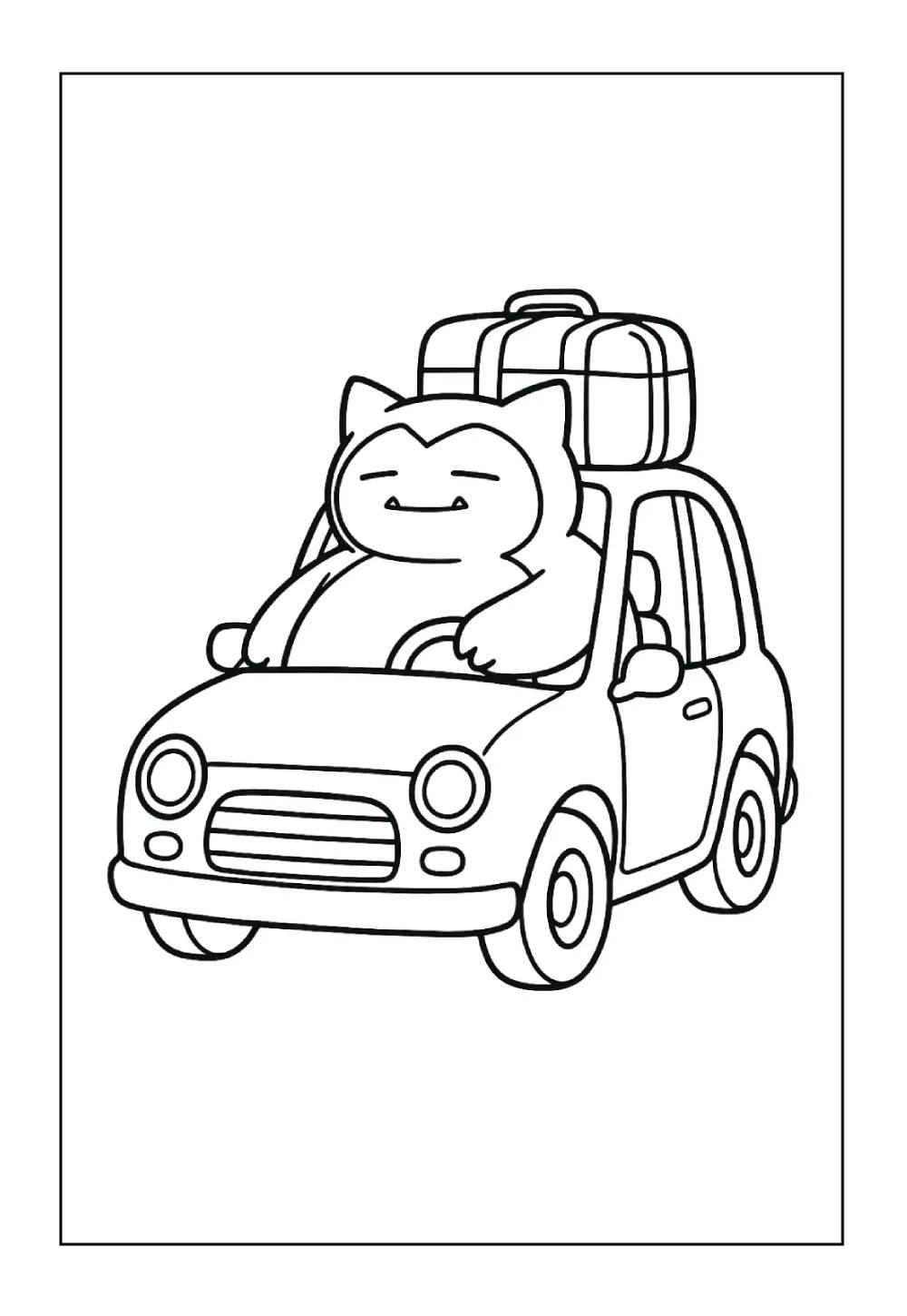 Desenho de Snorlax para colorir