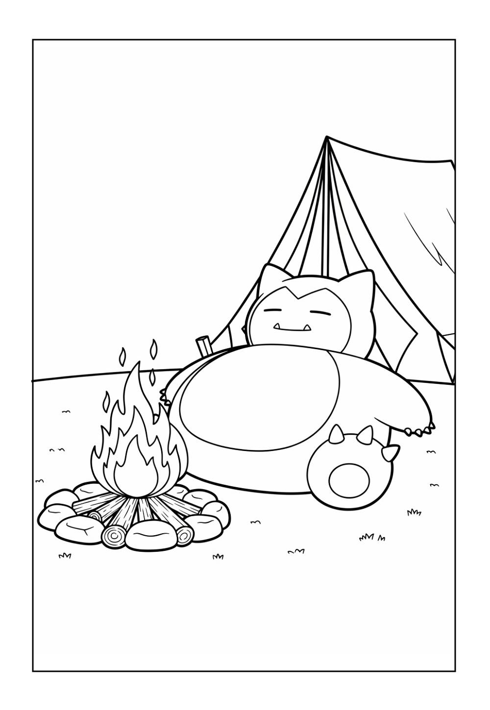 Desenhos de Snorlax para colorir