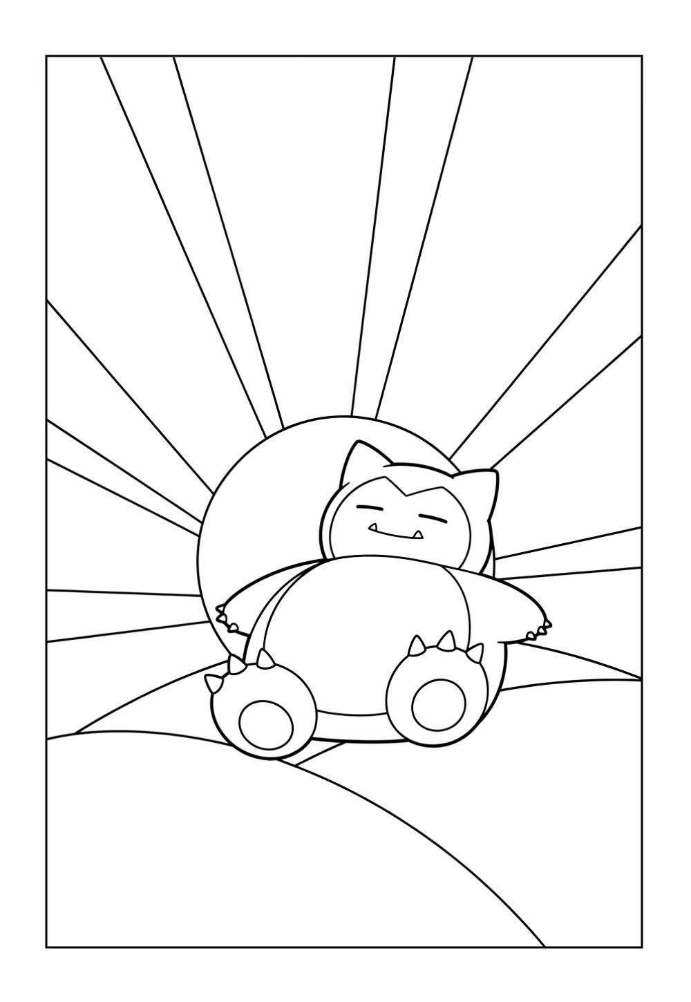 Desenhos do Snorlax para pintar (Pokémon)