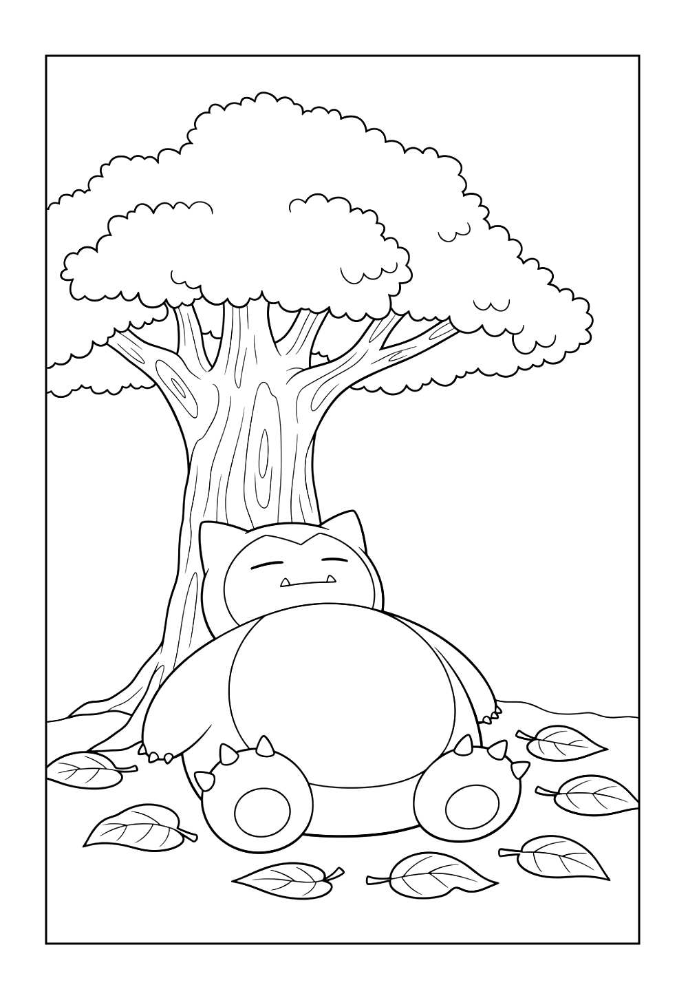 Snorlax para colorir (Pokémon)