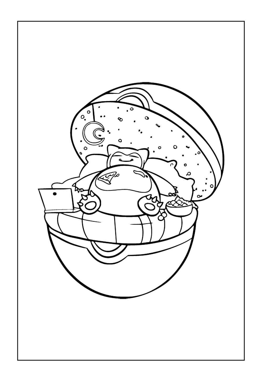 Desenhos do Snorlax para colorir (Pokémon)