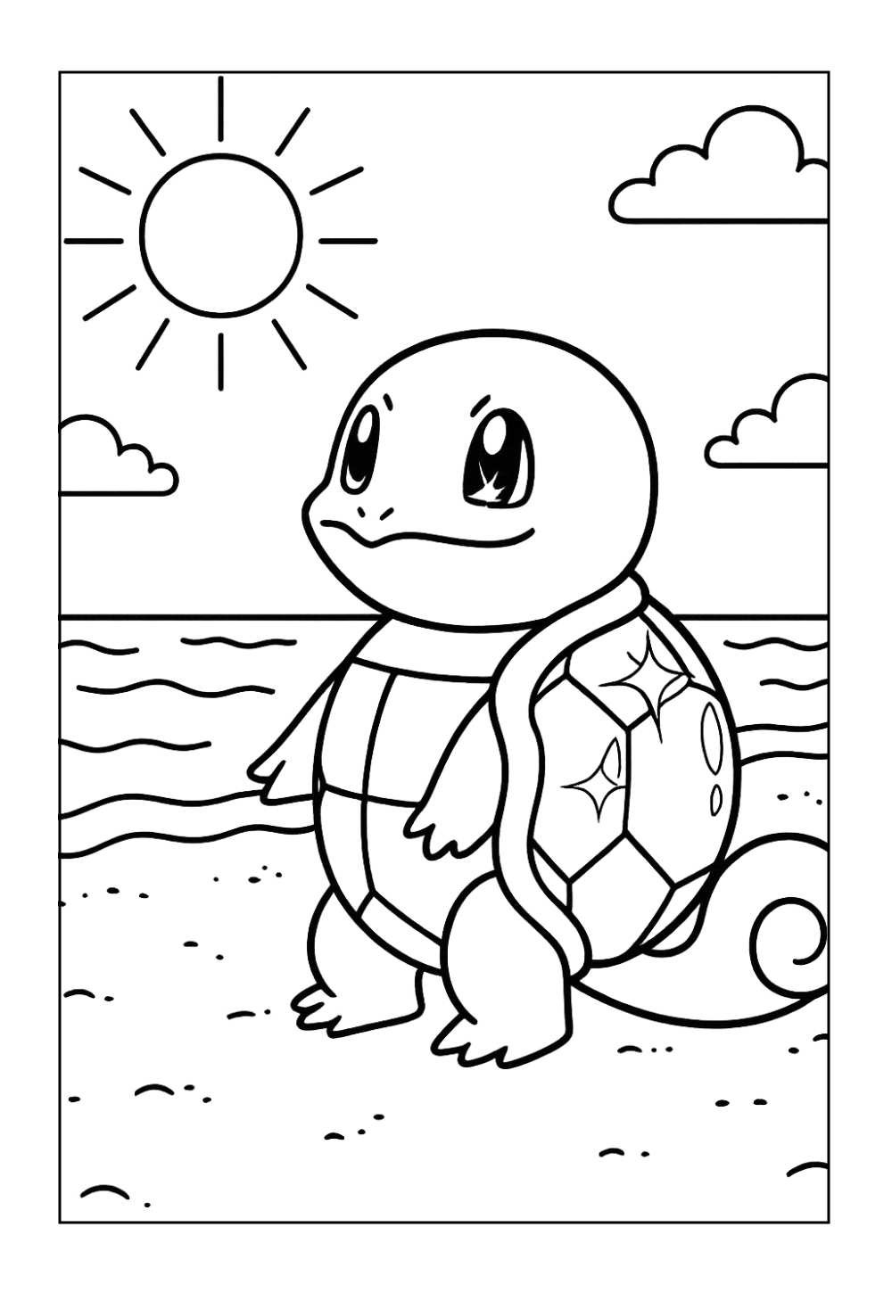 Pokémon Squirtle para colorir