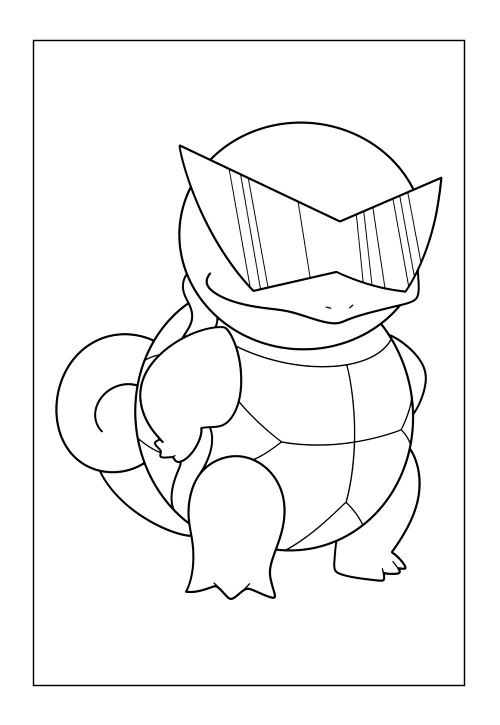 Squirtle para colorir e imprimir - Pokémon