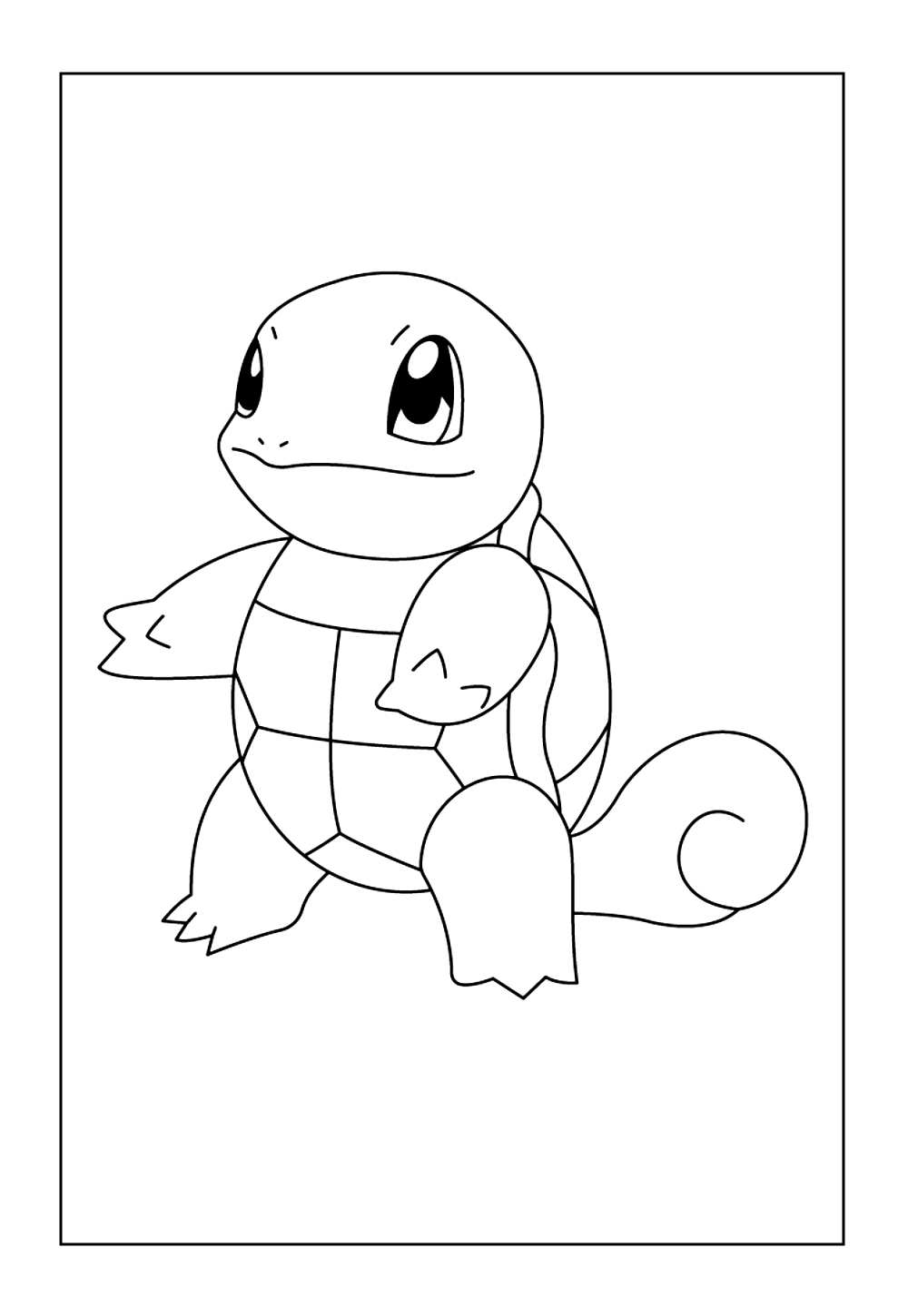 Desenho de Squirtle para pintar