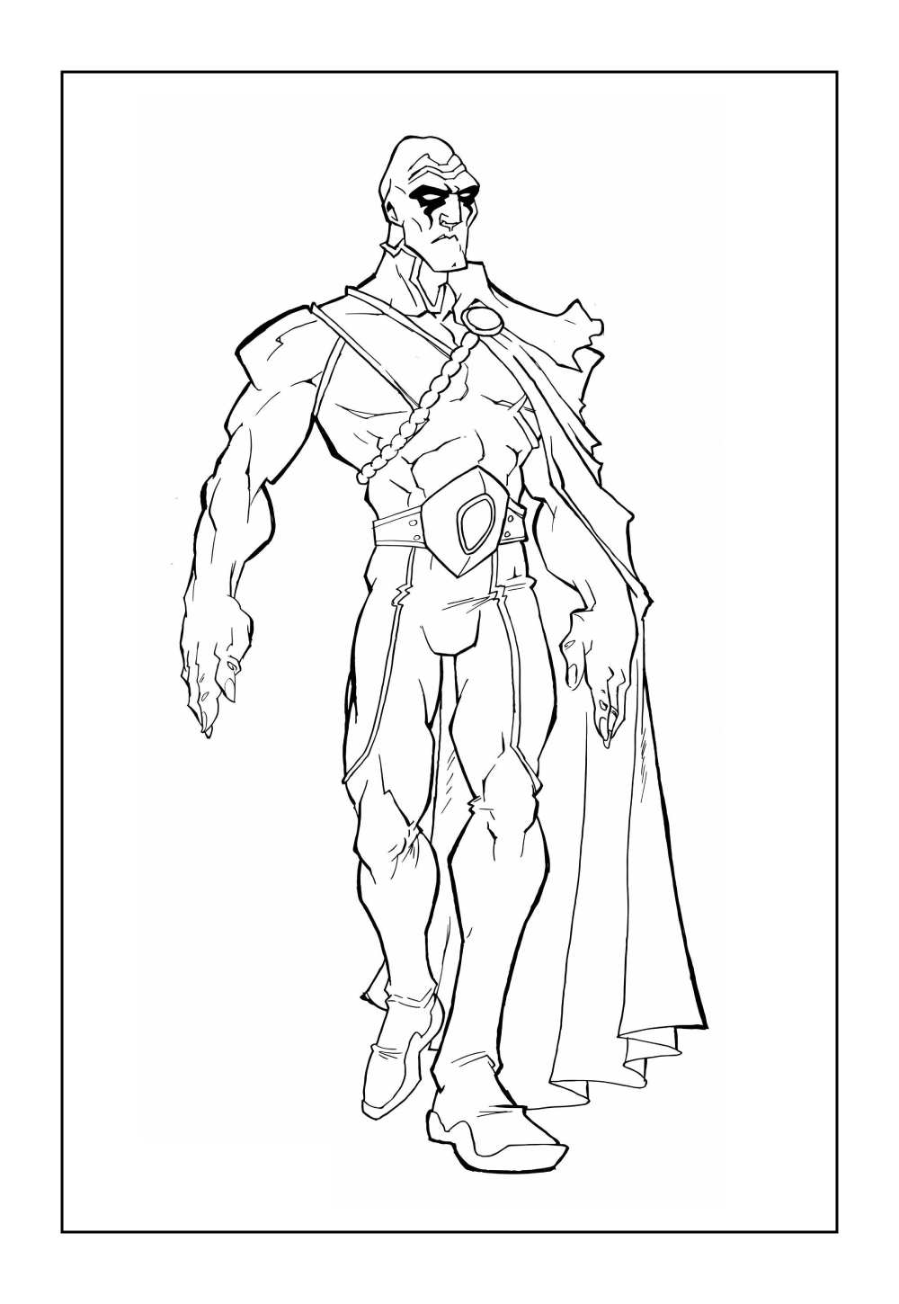 Desenho do Caçador de Marte para pintar
