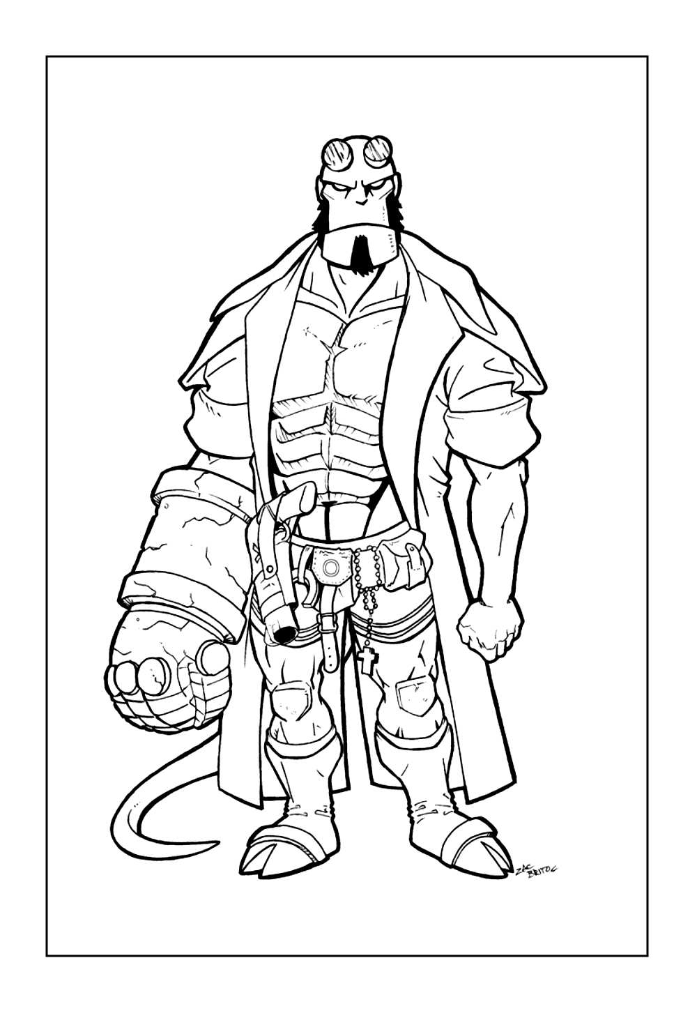 Hellboy para pintar