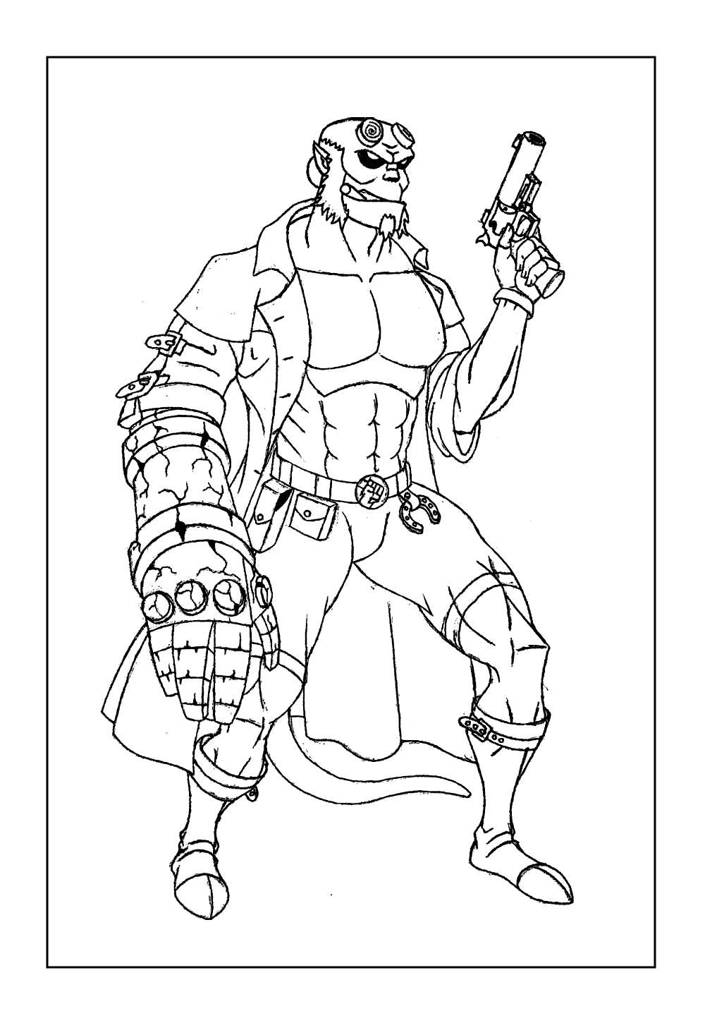Hellboy para colorir