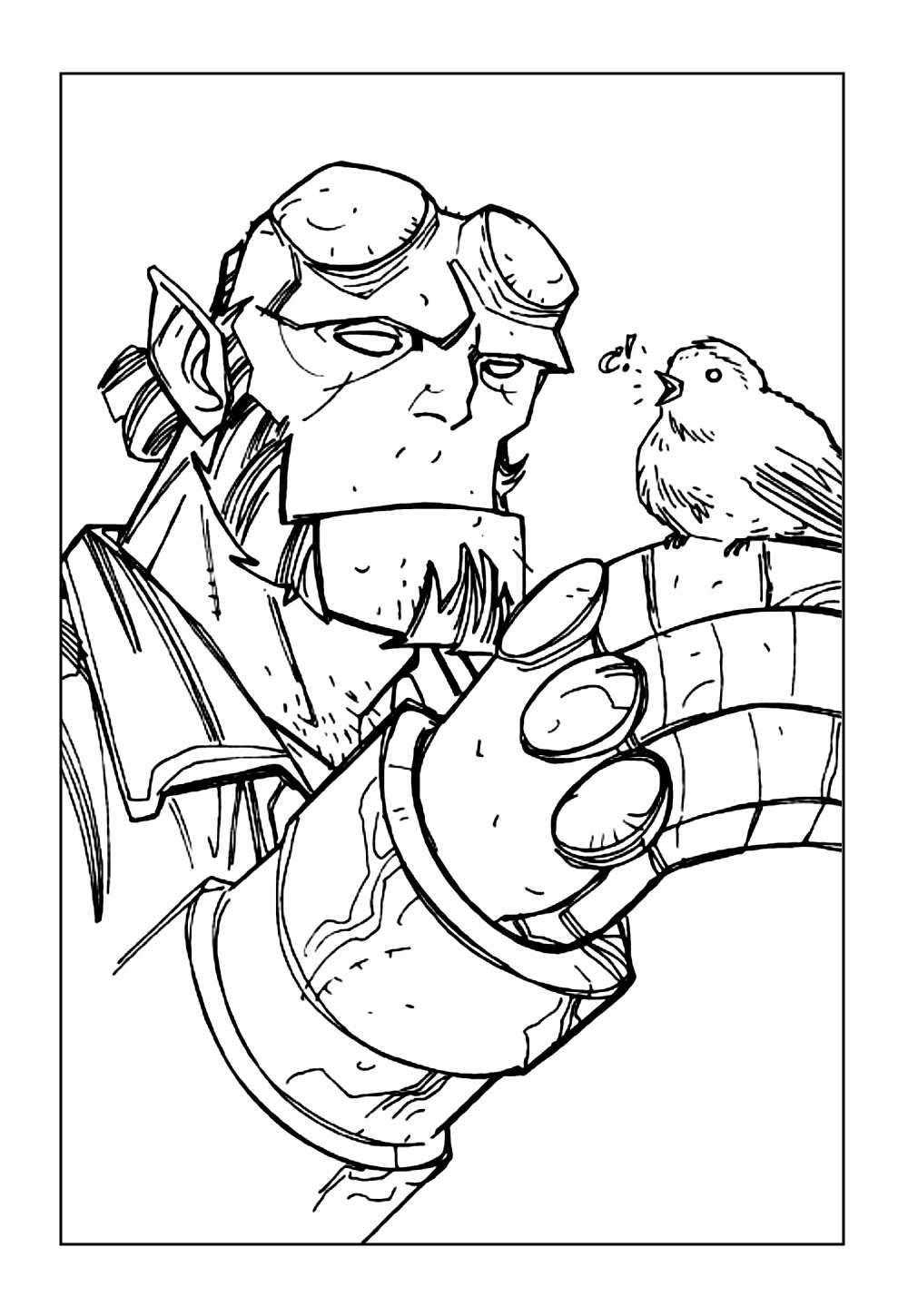 Desenho do Hellboy para imprimir