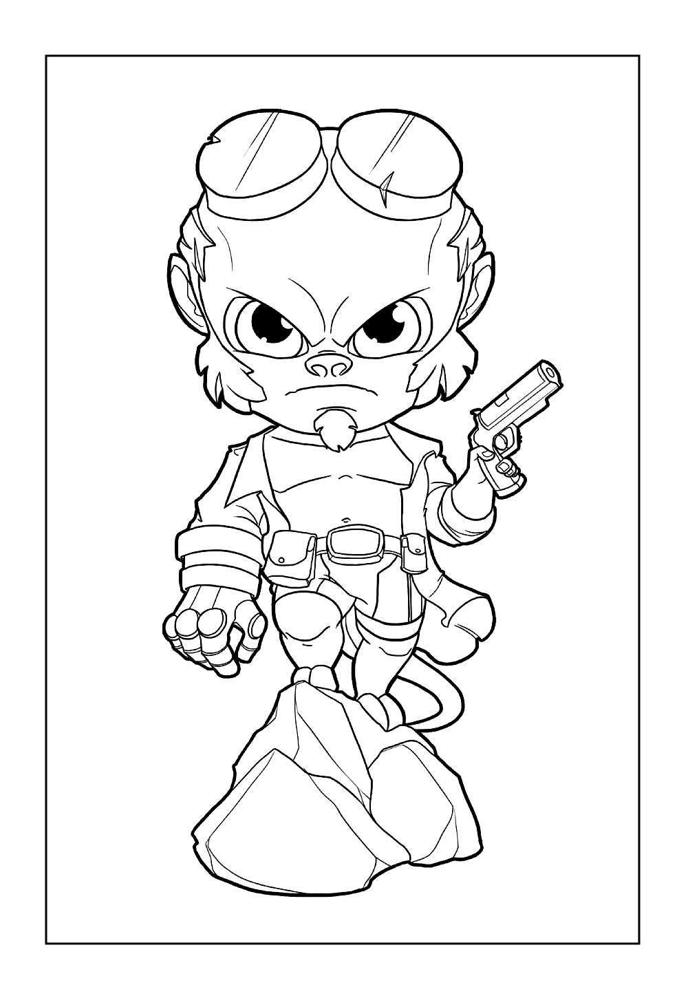 Desenho do Hellboy para colorir