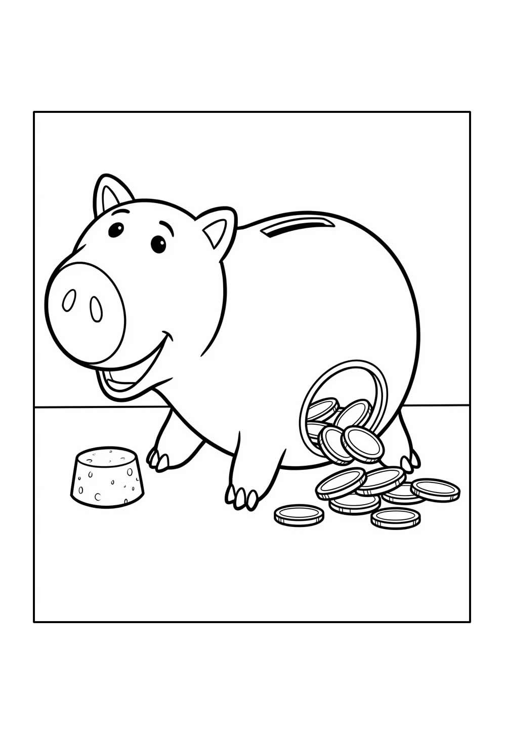 Porquinho para colorir
