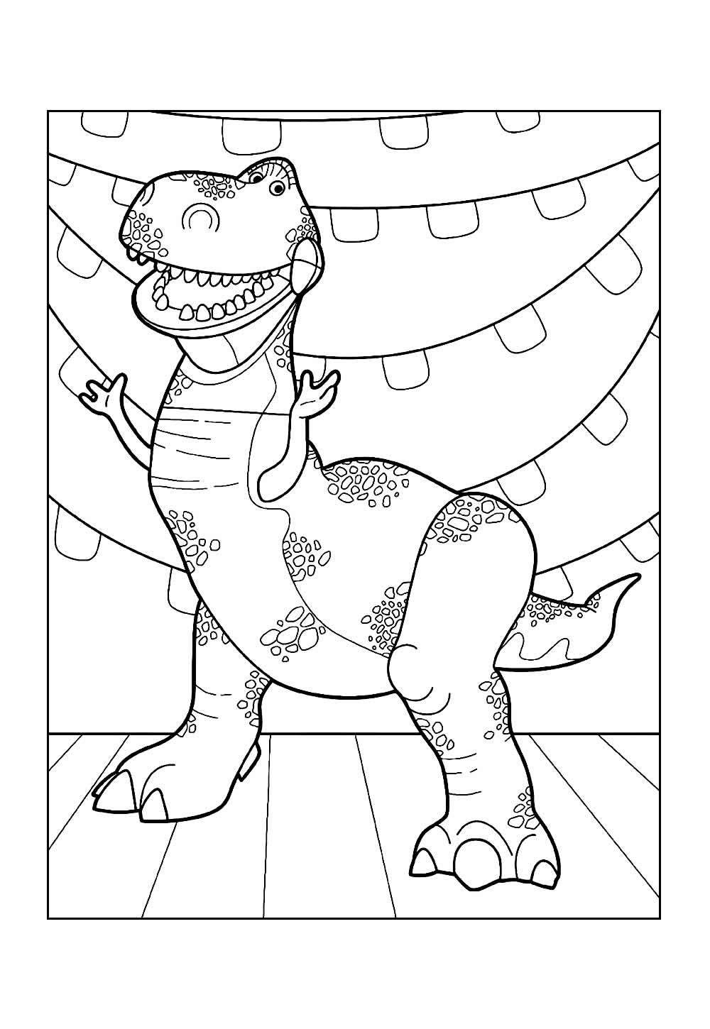 Desenho do Rex para colorir