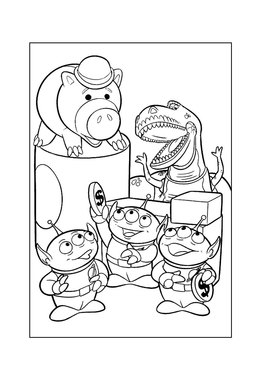 Desenho do Rex para colorir