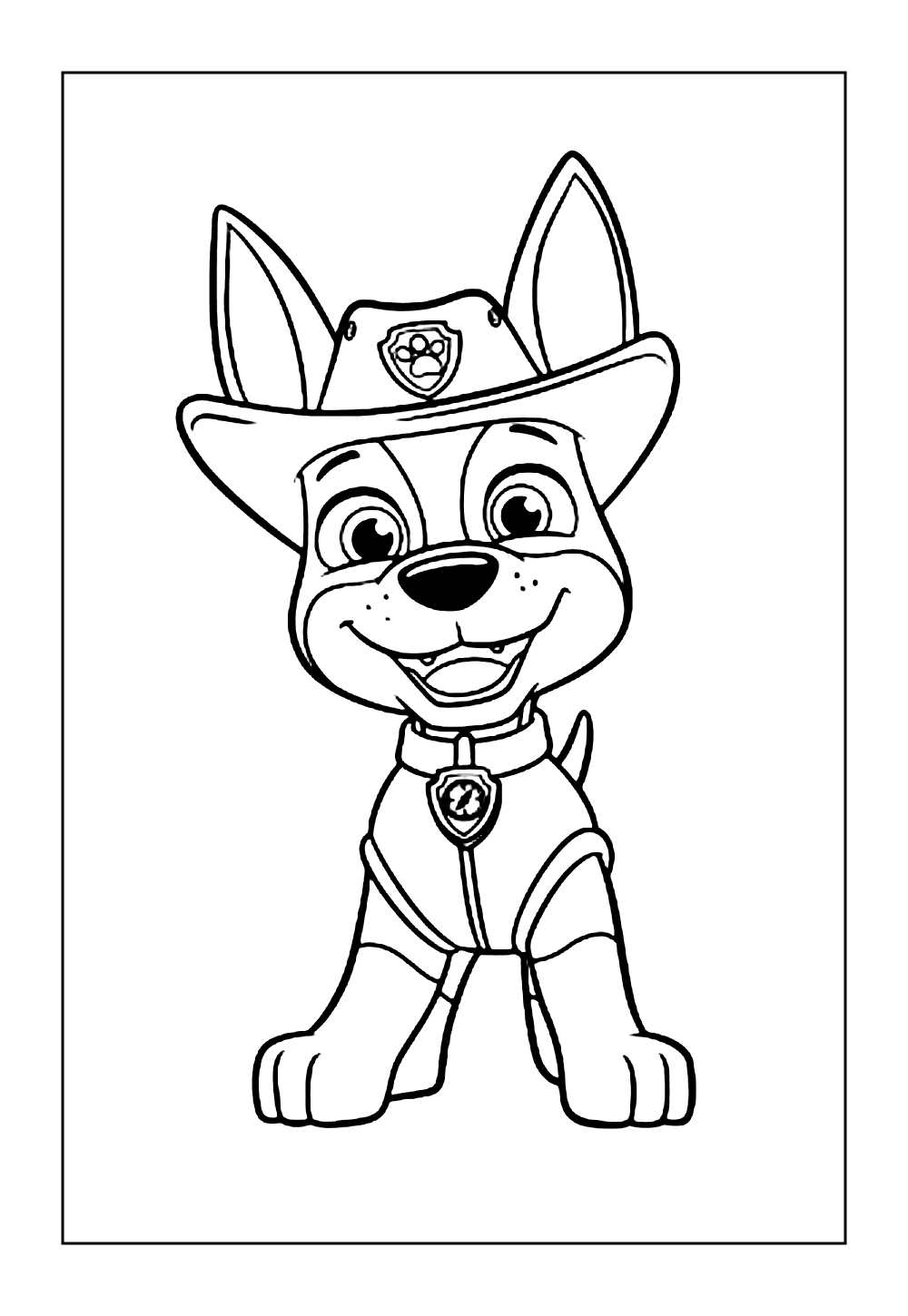 Desenho do Tracker da Patrulha Canina