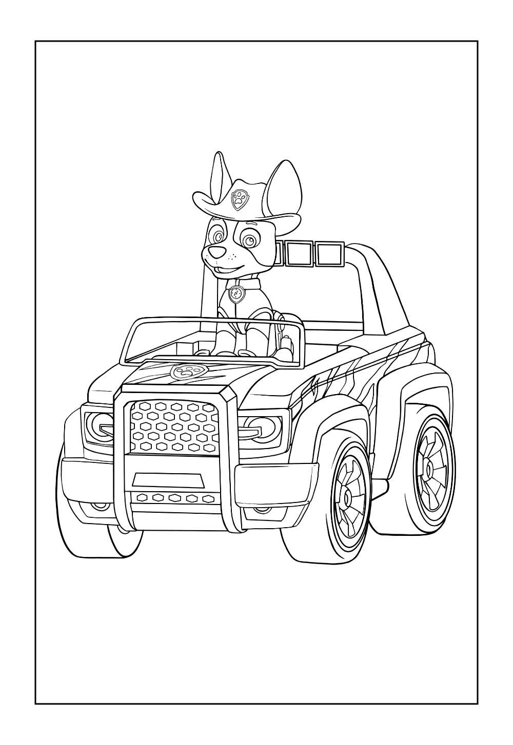 Tracker da Patrulha Canina para colorir