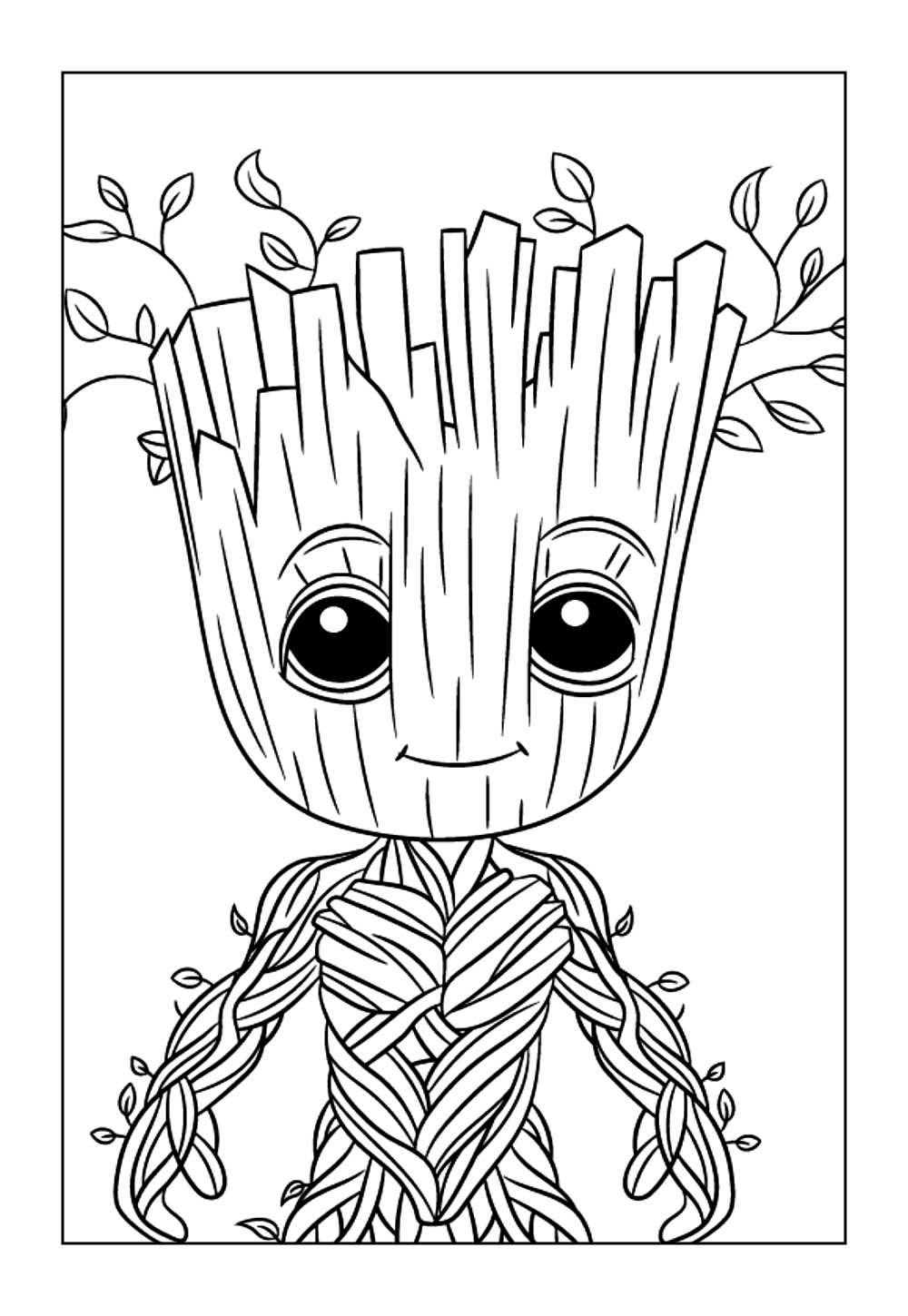 Desenho do Groot de Vingadores para colorir