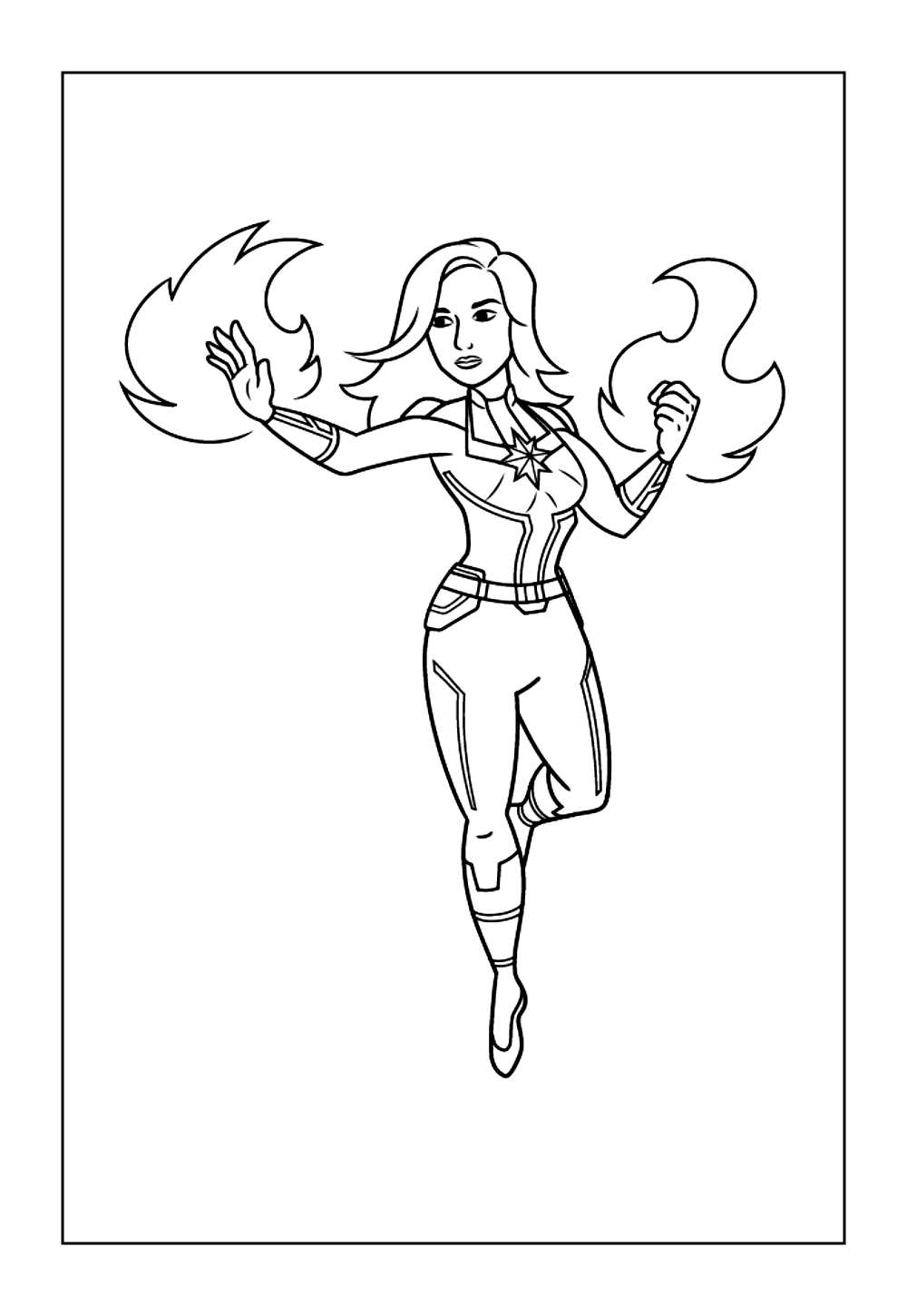 Desenho da Capitã Marvel