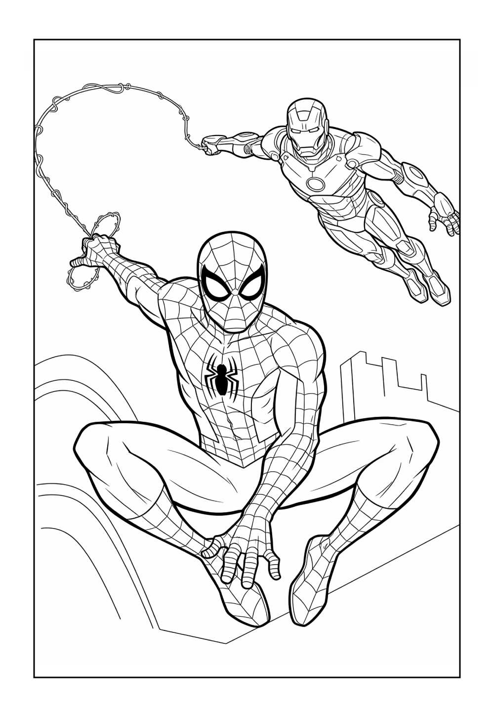 Desenho dos Vingadores para colorir