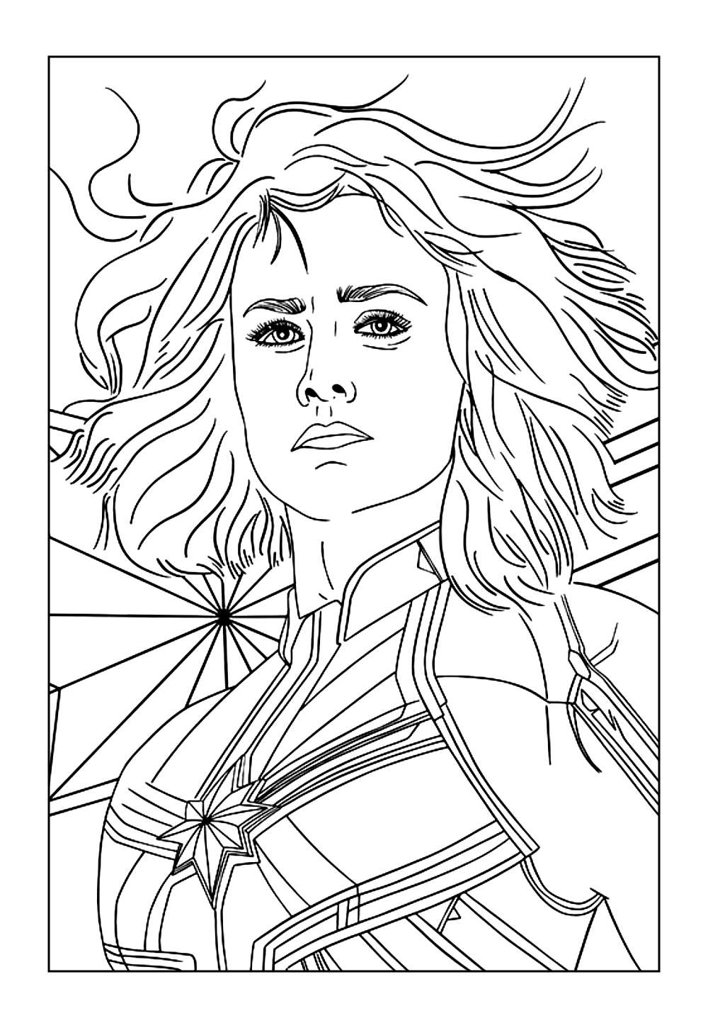 Desenho da Capitã Marvel