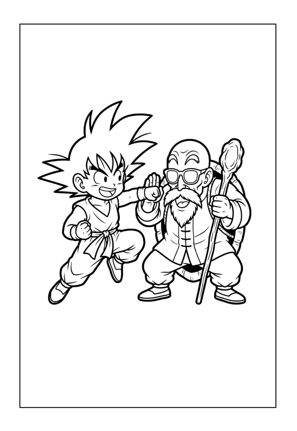 Desenho do Mestre Kame do Dragon Ball Z para colorir