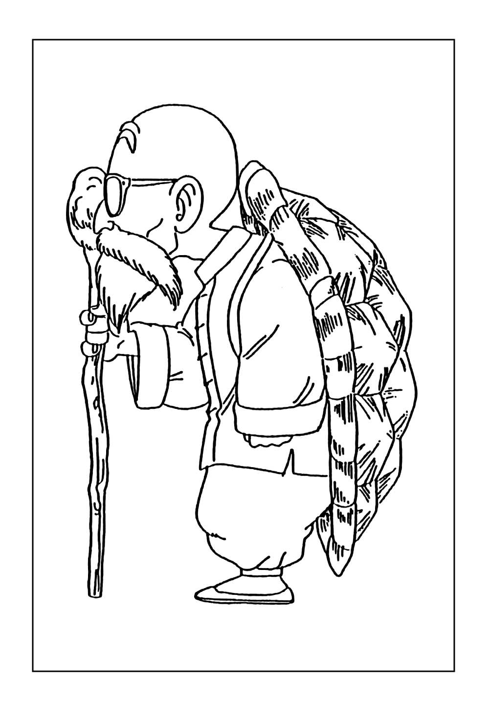 Mestre Kame para colorir