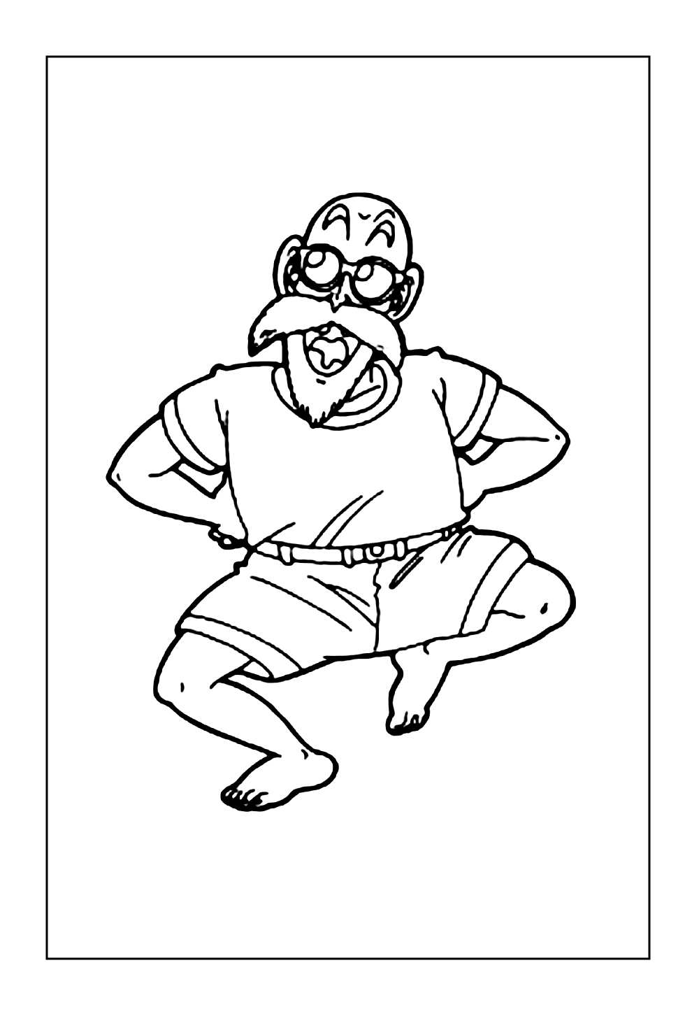 Desenhos do Mestre Kame para colorir