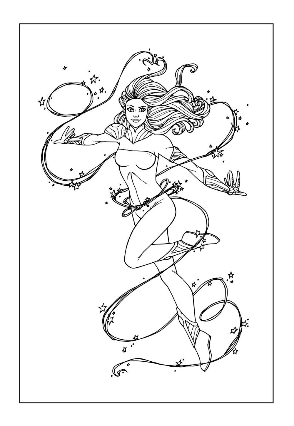 Desenho da Eve Atômica para colorir