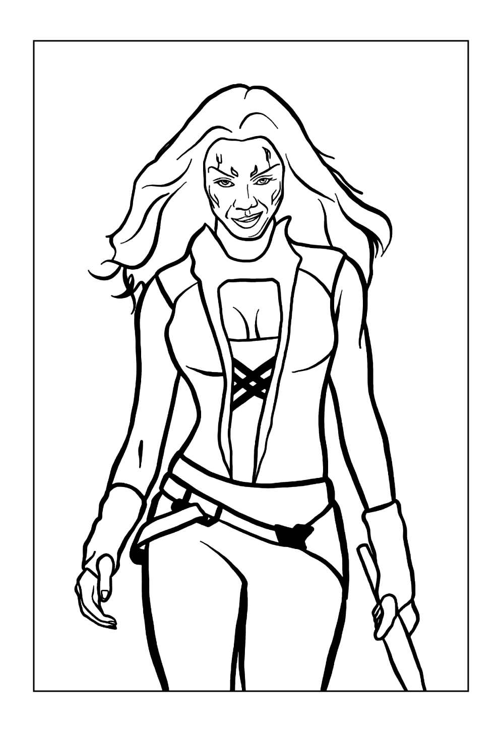 Gamora para pintar