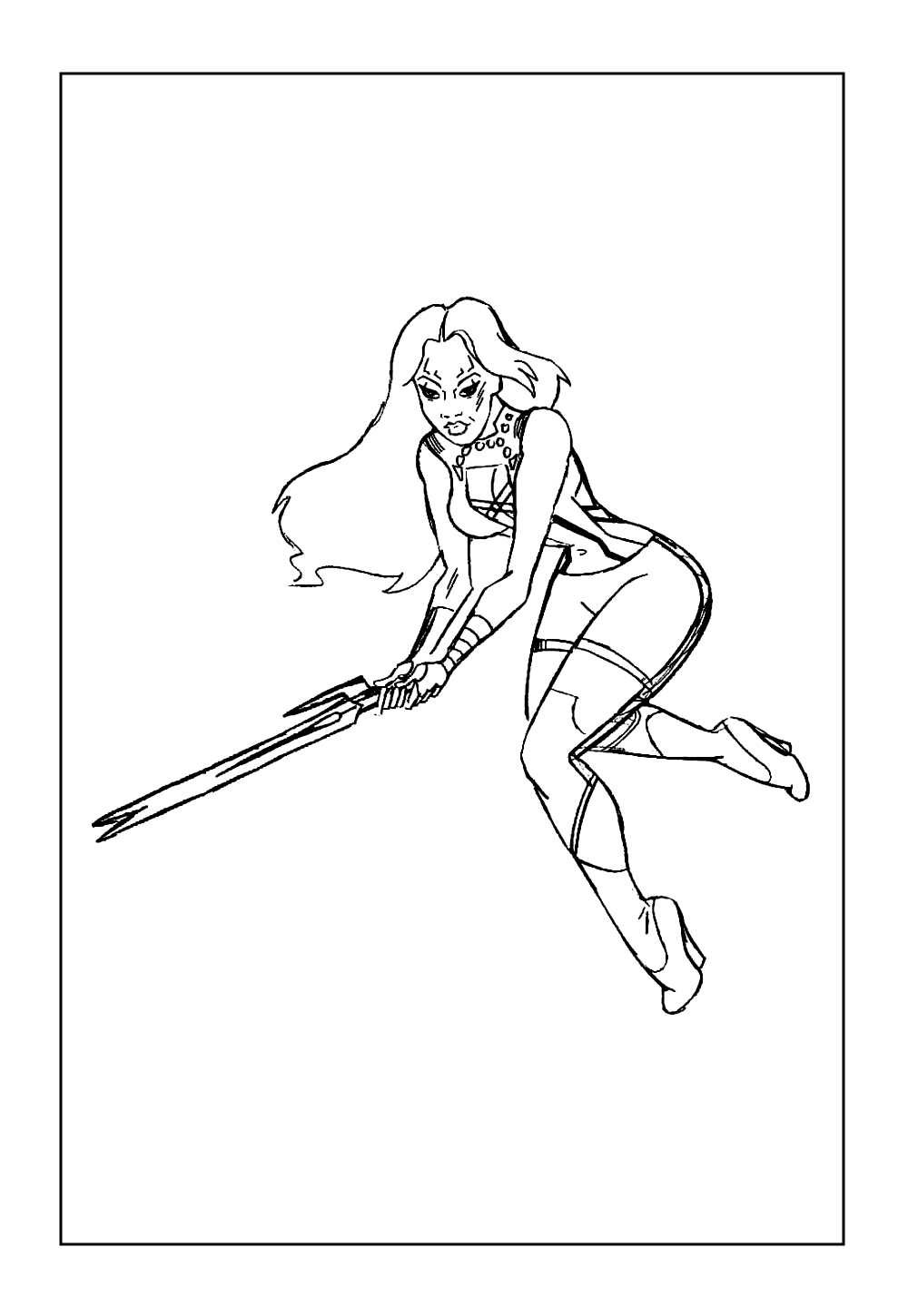 Desenhos da Gamora para pintar