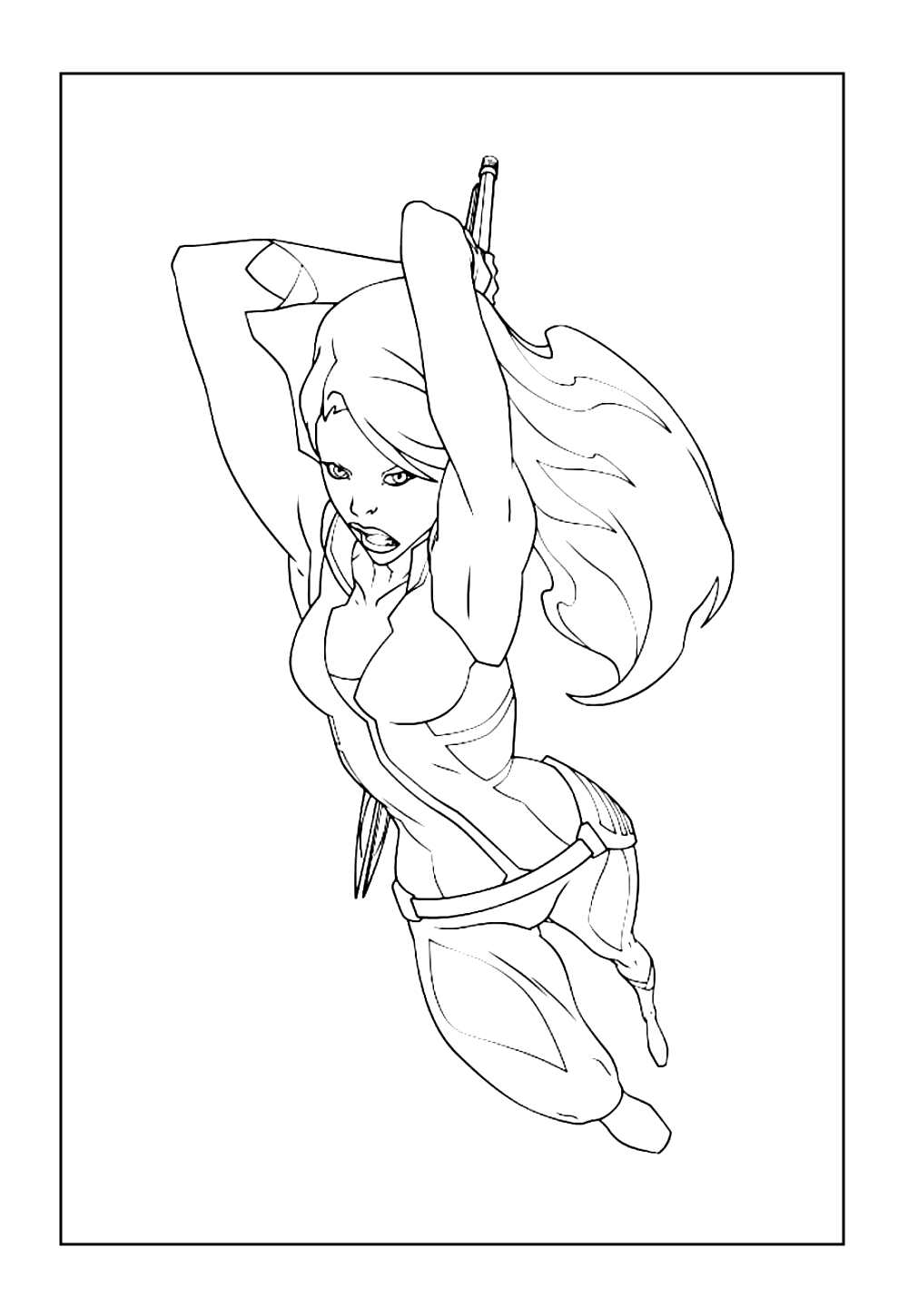 Desenhos da Gamora para colorir