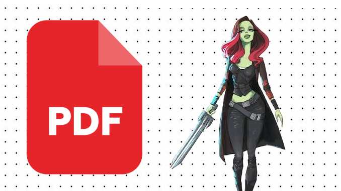 Desenhos da Gamora em PDF