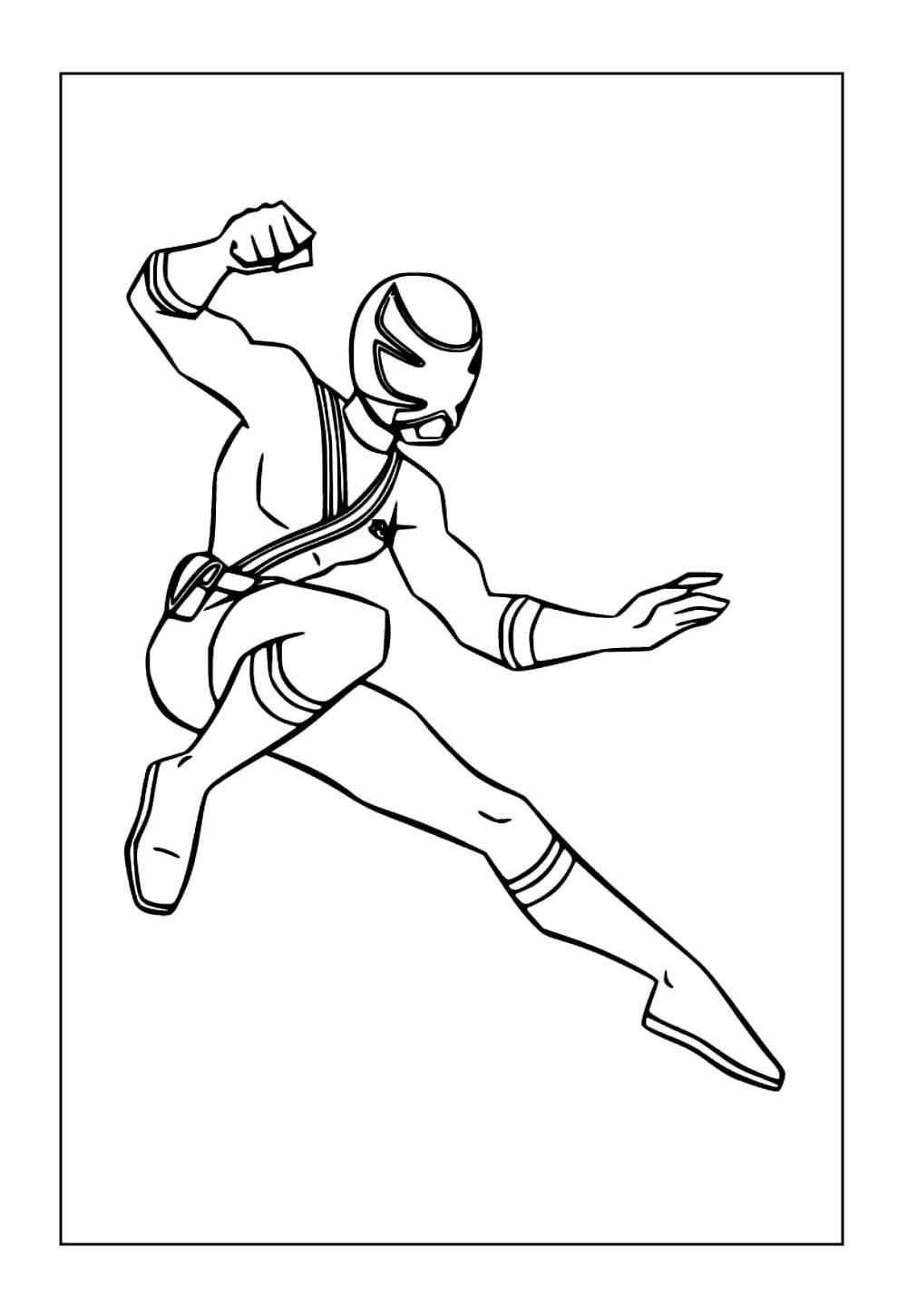 Desenho Power Ranger Rosa para colorir