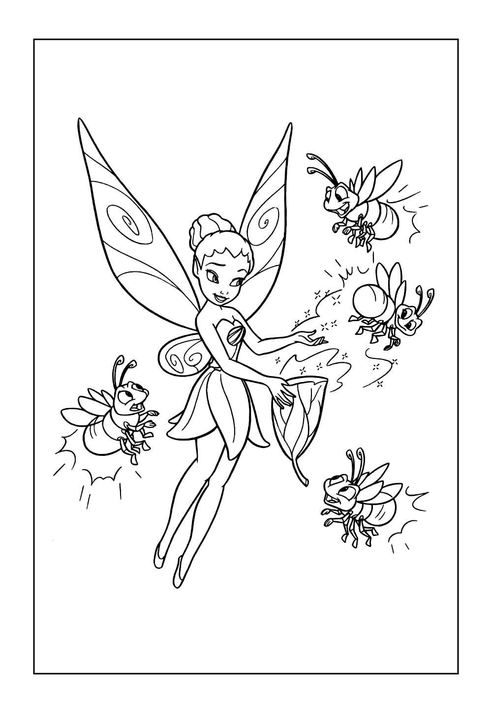 Desenhos da Sininho para pintar