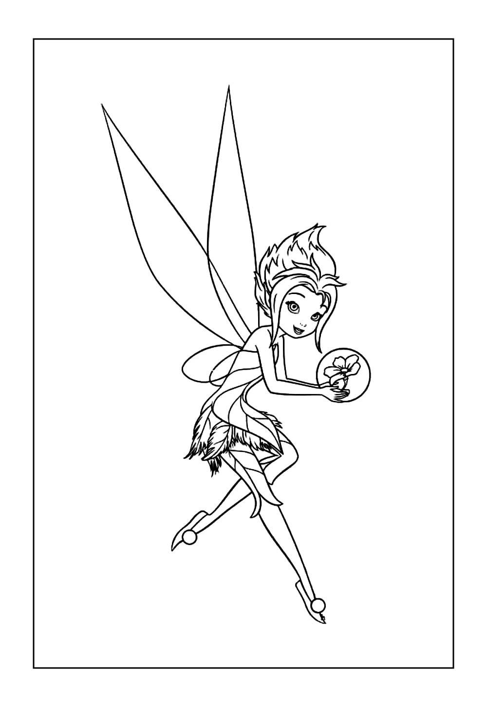 Desenho da Sininho para colorir