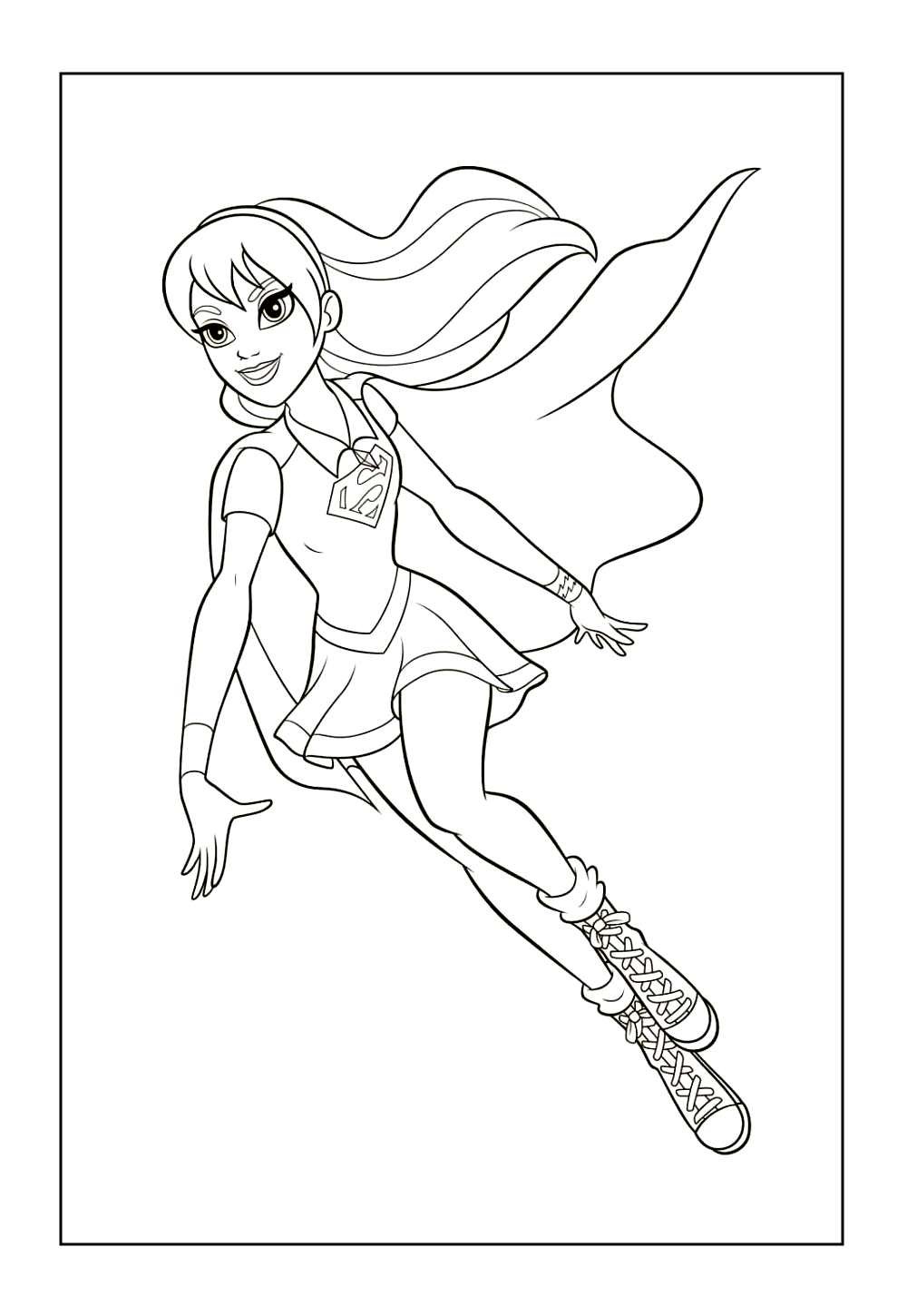 Desenho da Supergirl para colorir