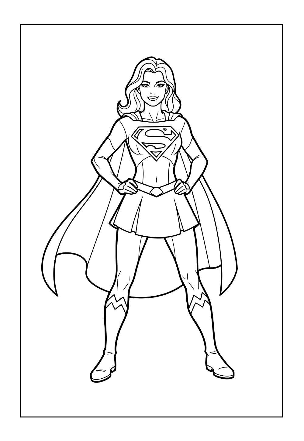Supergirl para pintar