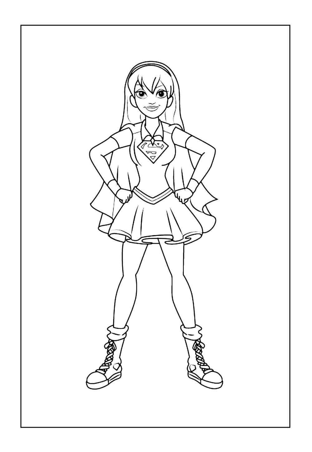 Desenho da Supergirl para pintar