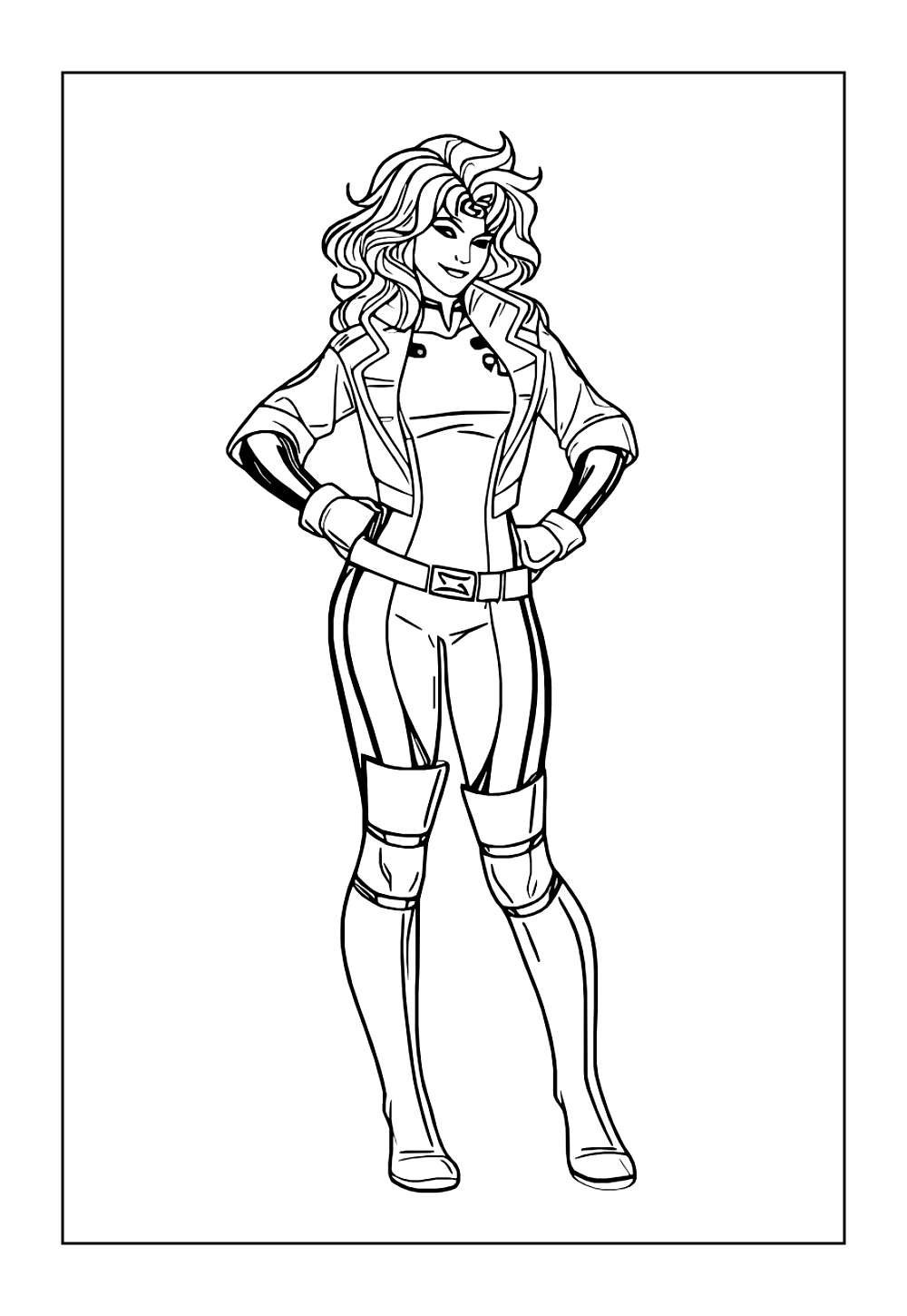 Desenho da Vampira para colorir (X-Men)