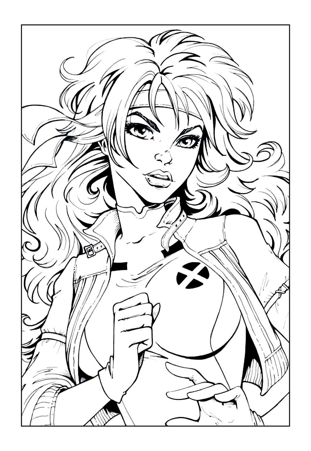 Desenho da Vampira do X-Men